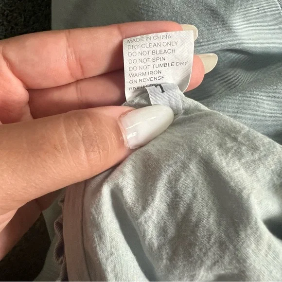 Pastel Baby Blue High Waisted Stretch Midi Maxi Ruffle Frayed Hem Modest Skirt L - Picture 16 of 16